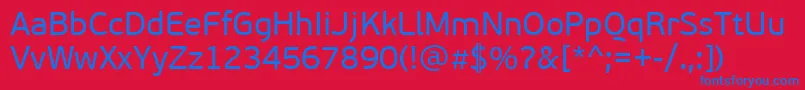 PfbeausansproRegular Font – Blue Fonts on Red Background