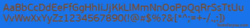 PfbeausansproRegular Font – Brown Fonts on Blue Background