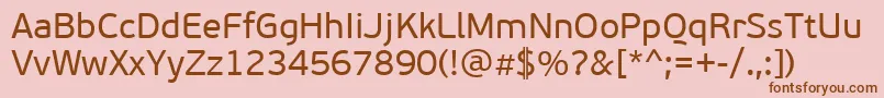 PfbeausansproRegular Font – Brown Fonts on Pink Background