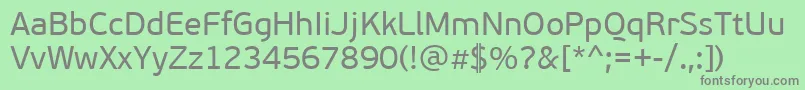 PfbeausansproRegular Font – Gray Fonts on Green Background