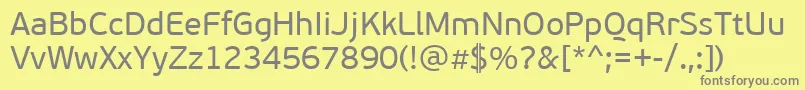 PfbeausansproRegular Font – Gray Fonts on Yellow Background