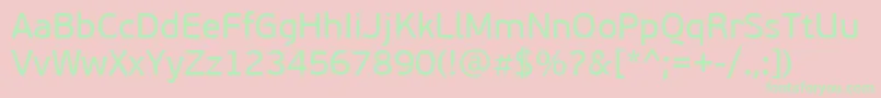 PfbeausansproRegular Font – Green Fonts on Pink Background