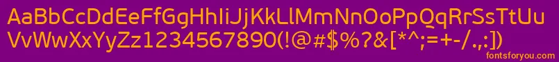 PfbeausansproRegular Font – Orange Fonts on Purple Background