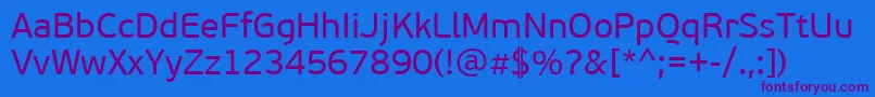 PfbeausansproRegular Font – Purple Fonts on Blue Background