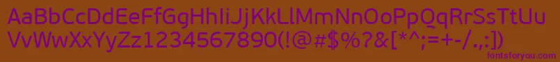 PfbeausansproRegular Font – Purple Fonts on Brown Background