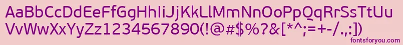 PfbeausansproRegular Font – Purple Fonts on Pink Background