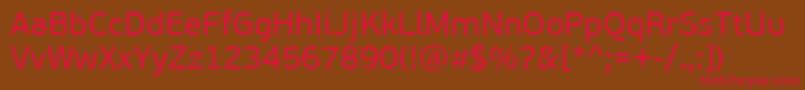 PfbeausansproRegular Font – Red Fonts on Brown Background