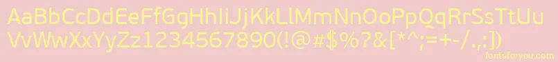 PfbeausansproRegular Font – Yellow Fonts on Pink Background