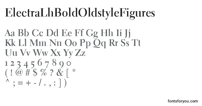 Шрифт ElectraLhBoldOldstyleFigures – алфавит, цифры, специальные символы