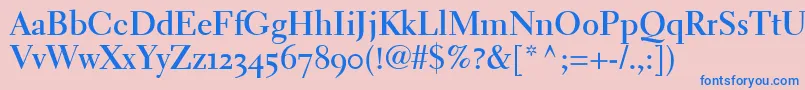 ElectraLhBoldOldstyleFigures Font – Blue Fonts on Pink Background