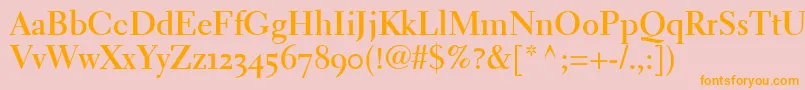 ElectraLhBoldOldstyleFigures Font – Orange Fonts on Pink Background