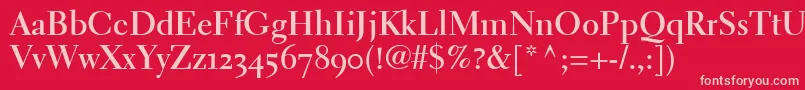 ElectraLhBoldOldstyleFigures Font – Pink Fonts on Red Background