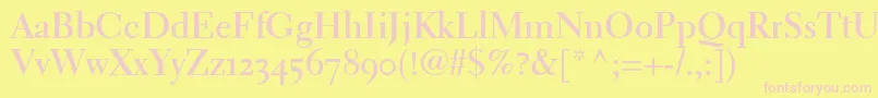 ElectraLhBoldOldstyleFigures Font – Pink Fonts on Yellow Background