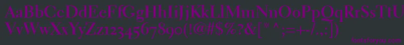 ElectraLhBoldOldstyleFigures Font – Purple Fonts on Black Background