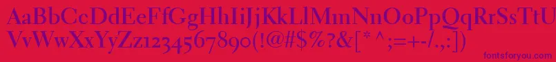 ElectraLhBoldOldstyleFigures Font – Purple Fonts on Red Background