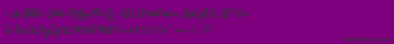 Dality Font – Black Fonts on Purple Background
