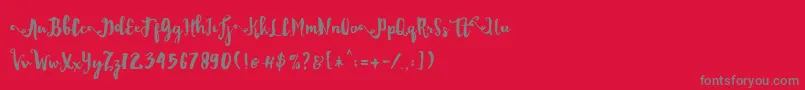 Dality-Schriftart – Graue Schriften auf rotem Hintergrund