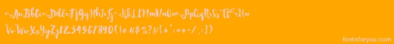 Dality Font – Pink Fonts on Orange Background