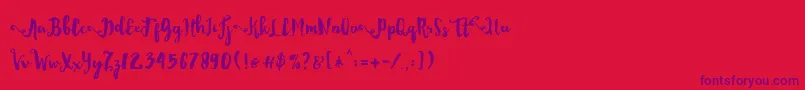 フォントDality – 赤い背景に紫のフォント