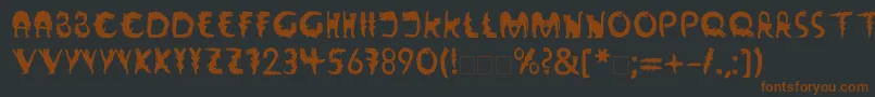 fuente LinotypeWildfont – Fuentes Marrones Sobre Fondo Negro
