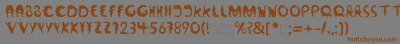 Fonte LinotypeWildfont – fontes marrons em um fundo cinza