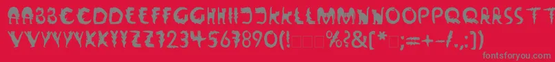 Шрифт LinotypeWildfont – серые шрифты на красном фоне