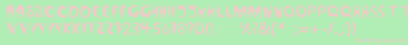 LinotypeWildfont Font – Pink Fonts on Green Background