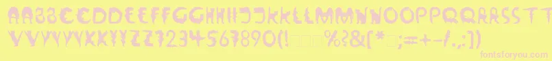 LinotypeWildfont Font – Pink Fonts on Yellow Background