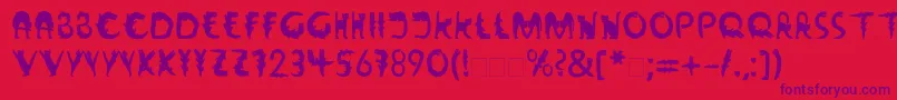 LinotypeWildfont Font – Purple Fonts on Red Background