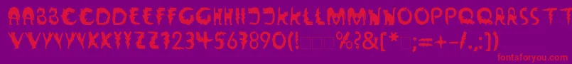 Шрифт LinotypeWildfont – красные шрифты на фиолетовом фоне