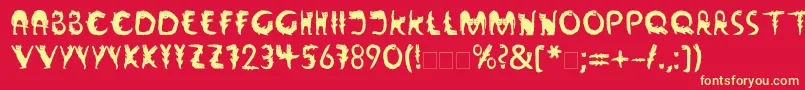 fuente LinotypeWildfont – Fuentes Amarillas Sobre Fondo Rojo