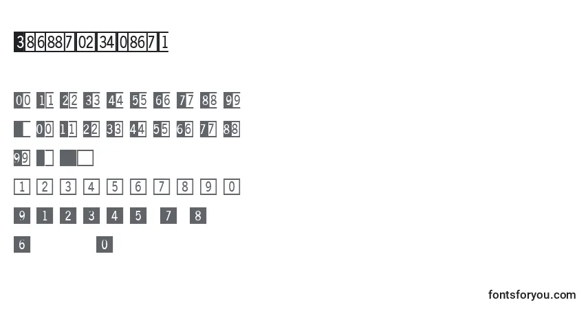 Czcionka Digitsandpairsb – alfabet, cyfry, specjalne znaki