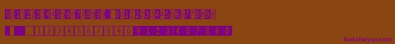 Digitsandpairsb Font – Purple Fonts on Brown Background