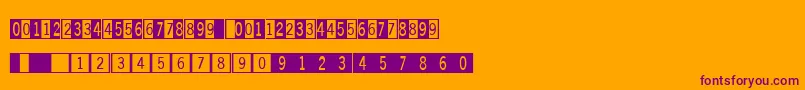 フォントDigitsandpairsb – オレンジの背景に紫のフォント