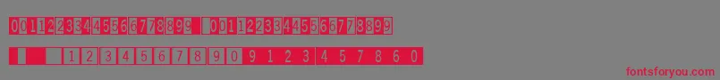 Digitsandpairsb Font – Red Fonts on Gray Background