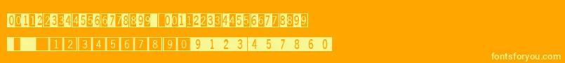 Digitsandpairsb Font – Yellow Fonts on Orange Background