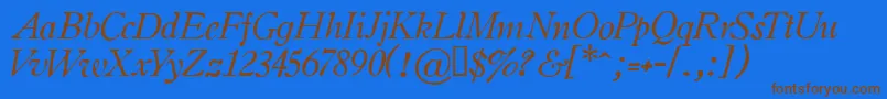 Oldsih Font – Brown Fonts on Blue Background