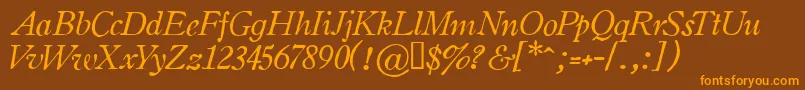 Oldsih Font – Orange Fonts on Brown Background