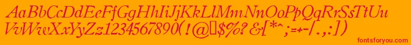 Oldsih Font – Red Fonts on Orange Background