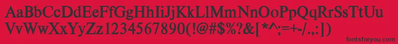 VietnamesetimessskBold Font – Black Fonts on Red Background