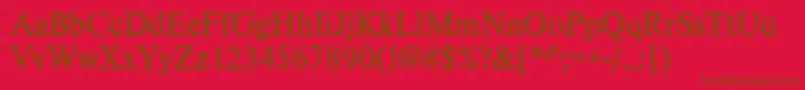 VietnamesetimessskBold Font – Brown Fonts on Red Background