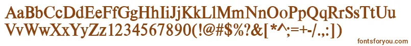 VietnamesetimessskBold Font – Brown Fonts on White Background