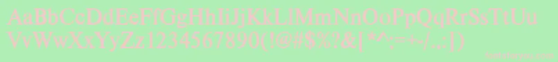 VietnamesetimessskBold Font – Pink Fonts on Green Background