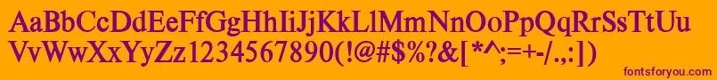 VietnamesetimessskBold Font – Purple Fonts on Orange Background