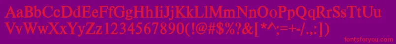 VietnamesetimessskBold Font – Red Fonts on Purple Background