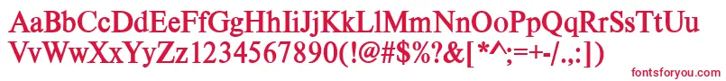 VietnamesetimessskBold Font – Red Fonts on White Background