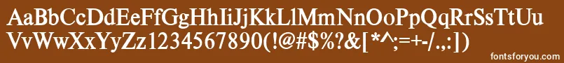 VietnamesetimessskBold Font – White Fonts on Brown Background