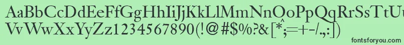 JanadbNormal Font – Black Fonts on Green Background