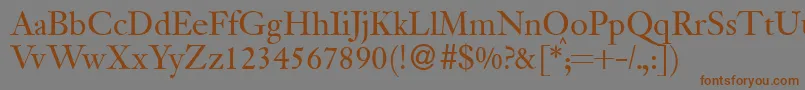 JanadbNormal Font – Brown Fonts on Gray Background