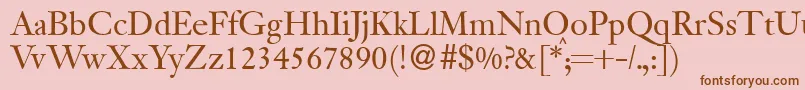JanadbNormal Font – Brown Fonts on Pink Background